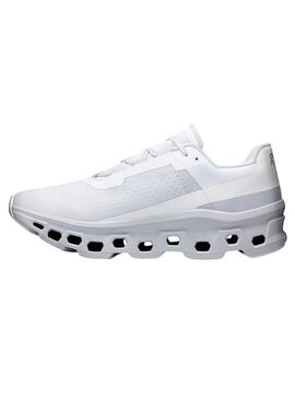 Chaussures On Cloudmonster blanches pour homme