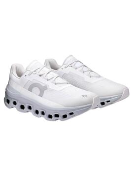 Chaussures On Cloudmonster blanches pour homme