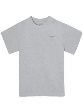T-shirt Silbon Tennis Society grise pour homme