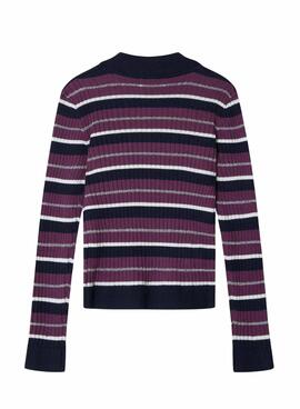 Maillot côtelé à rayures Pepe Jeans pour fille