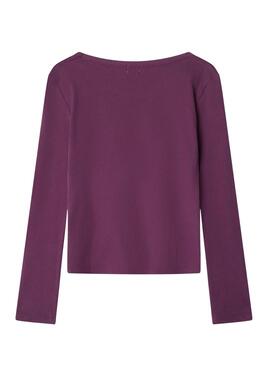 Haut Pepe Jeans Avery grenat pour fille