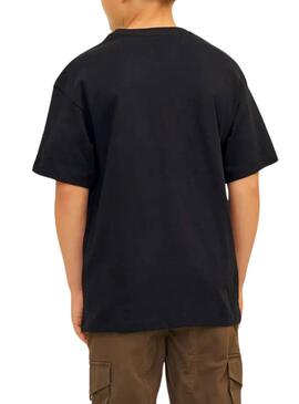 T-shirt Jack and Jones Caleb Varsity noir enfant