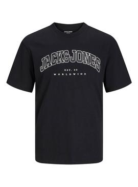 T-shirt Jack and Jones Caleb Varsity noir enfant