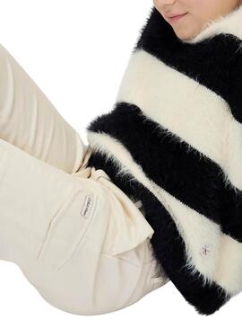 Pantalon Calvin Klein cargo évasé beige fille