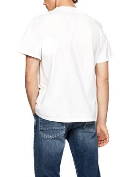 T-Shirt Pepe Jeans Josephs Blanc pour Homme