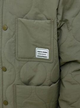 Veste matelassée verte pour enfant Jack and Jones Hero.