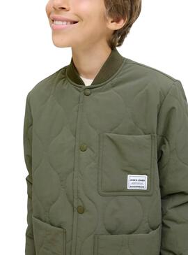 Veste matelassée verte pour enfant Jack and Jones Hero.