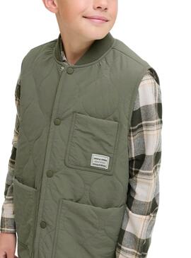 Veste matelassée verte pour enfant Jack and Jones Hero.