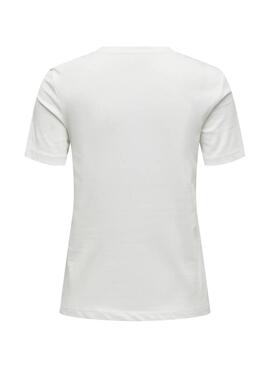 T-shirt Only Tanya Love blanc pour femme