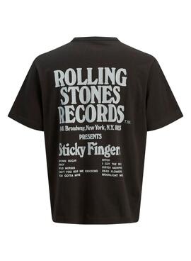 T-shirt Jack and Jones Rolling Stones noire pour homme