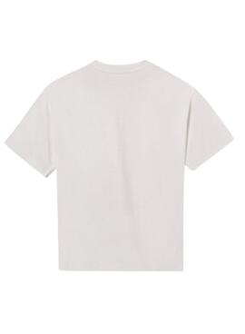 T-shirt Mayoral à relief imprimé blanc pour garçon