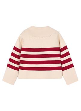 Maillot à rayures Mayoral avec grand col pour fille