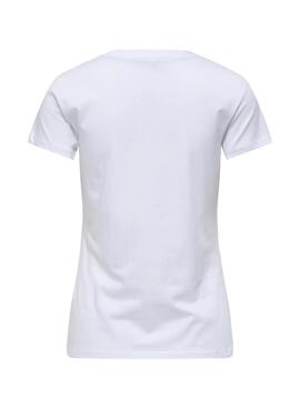T-shirt Only Vibe blanc pour femme