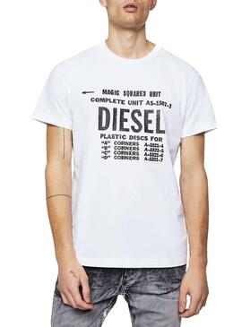 T-Shirt Diesel T-Diego-B6 Blanc Homme