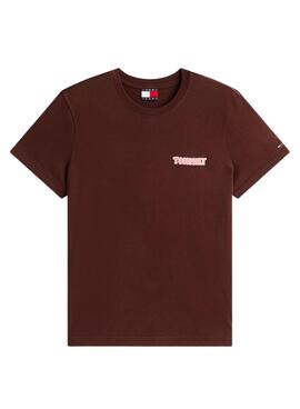 T-shirt Tommy Jeans Vintage marron pour femme