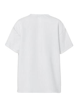 T-shirt Pieces Alfi Together blanc pour femme
