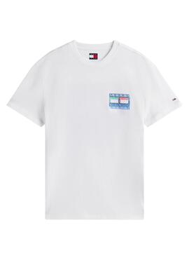T-shirt Tommy Jeans ADN Drapeau blanc pour homme