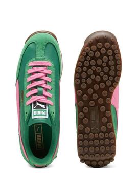 Chaussures Puma Easy Rider Vintage vertes et roses pour femmes