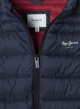 Veste matelassée bleue marine pour enfant Pepe Jeans Ahron.
