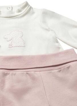 Survêtement Mayoral en polaire 3 pièces rose pour bébé