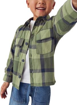 Chemise surchemise à carreaux vert de Mayoral pour garçon