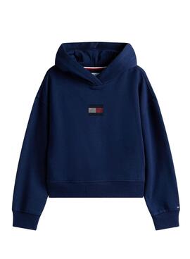 Pull Tommy Hilfiger Rhine Flag bleu marine pour fille