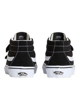 Chaussures Vans Sk8 Mid noir Junior pour enfants.
