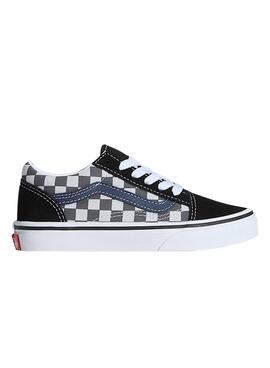 Chaussures Old Skool à carreaux gris pour garçon et fille