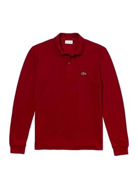 Lacoste Polo L1312 Grenat Pour Homme