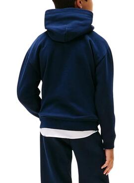 Sweat à capuche Tommy Hilfiger Flag Archive marine pour enfant