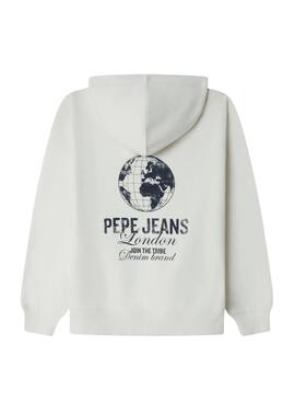 Sweat Pepe Jeans Iago beige pour garçon