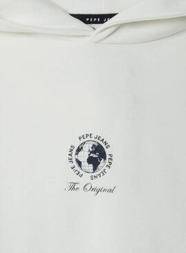 Sweat Pepe Jeans Iago beige pour garçon