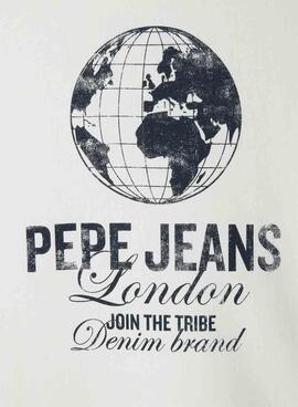 Sweat Pepe Jeans Iago beige pour garçon