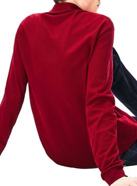 Lacoste Polo L1312 Grenat Pour Homme