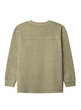 T-shirt Pepe Jeans Telmo verte pour garçon