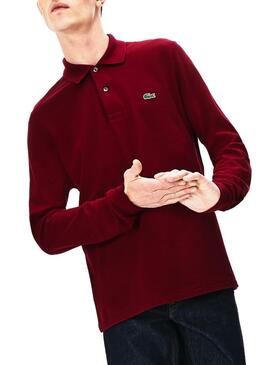 Lacoste Polo L1312 Grenat Pour Homme