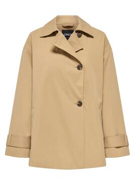 Parka Only Abril beige pour femme