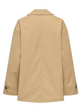 Parka Only Abril beige pour femme