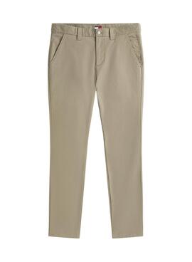 Pantalon Tommy Jeans Austin Chino vert pour homme