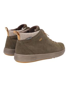 Bottes de marche Austin en cuir vert pour hommes.