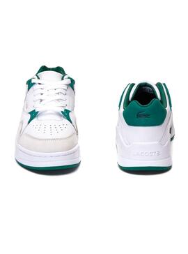 Baskets Lacoste Court Slam Blanc Vert Femme