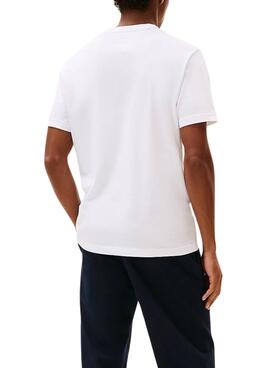 T-shirt Tommy Hilfiger Linear blanc pour homme.