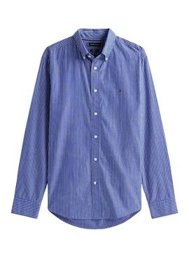Chemise Tommy Hilfiger Hairline bleue pour homme