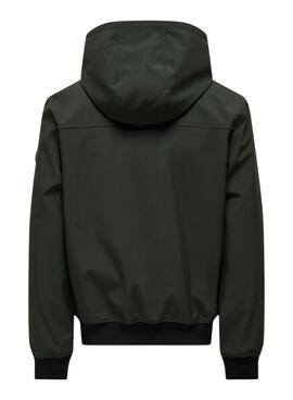 Veste de chasse Only and Sons Bowie noire pour homme