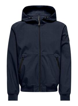 Veste de chasse Only and Sons Bowie bleu marine pour homme.
