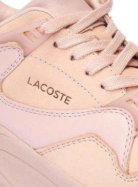 Baskets Lacoste Court Slam Rose Pour Femme