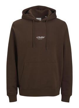 Sweatshirt Jack and Jones Soho marron pour homme.