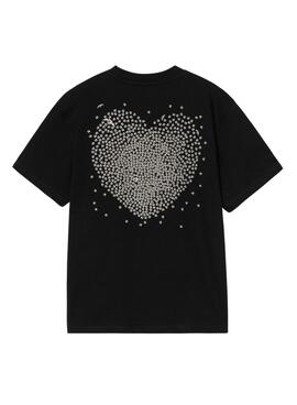 T-shirt Carhartt Heart noir pour femme