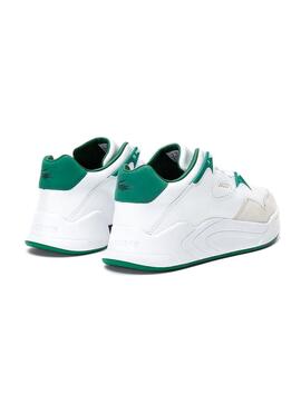 Baskets Lacoste Court Slam Blanc Vert Homme