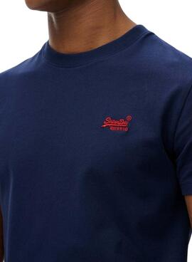 T-shirt Superdry Essential Logo bleue pour homme
